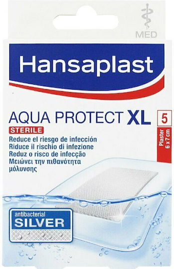 Hansaplast Aqua Protect Waterproof & Sterilized Plasters XL 7x6cm 5pcs