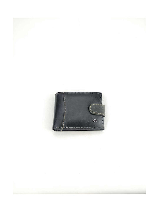 Verde Men's Leather Wallet Black