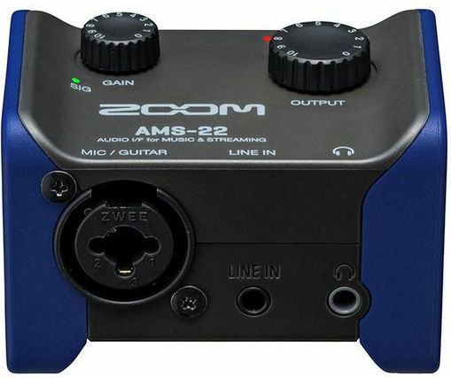 Zoom AMS-22 Εξωτερική Επαγγελματική Κάρτα Ήχου με Σύνδεση USB, 3.5mm