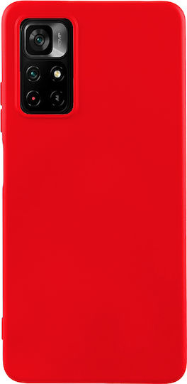 Idol 1991 Velvet 4 Странен Заден Калъф от Силикон Червен Poco M4 Pro 5G / Redmi Note 11s 5G