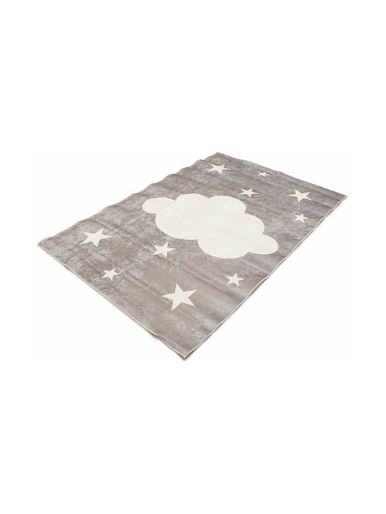 Tzikas Carpets 0036-118 Παιδικό Χαλί Σύννεφα Γκρι 140x200cm