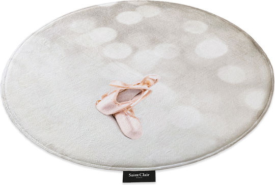 Saint Clair Ballet Детско килимче Бежов Кръгло с диаметър 100см