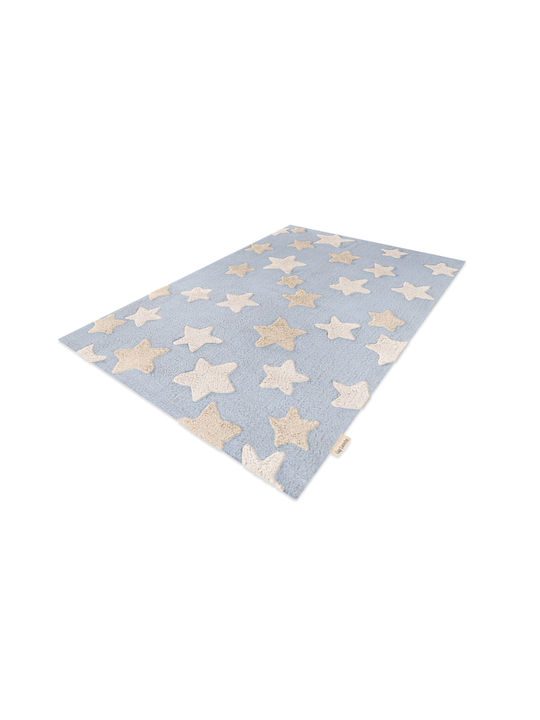 Guy Laroche Kids Cotton Rug Night Sky Stars 100x150cm Light Blue
