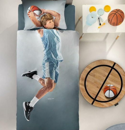 Saint Clair Hoop Παιδικό Χαλί Μπεζ Στρογγυλό με Διάμετρο 100cm