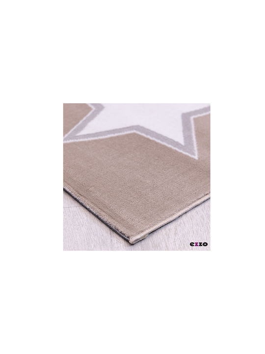 Ezzo Kids Synthetic Rug A161ACD Stars 133x190cm 6mm Beige