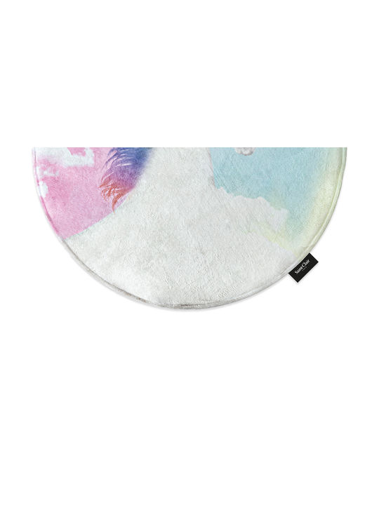 Saint Clair Ceros Kinder Teppich Beige Rund mit Durchmesser 100cm