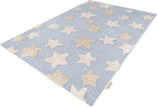 Guy Laroche Kids Cotton Rug Night Sky Stars 130x180cm Light Blue