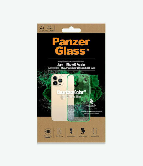 PanzerGlass ClearCase Antibacterial Limited Edition Задна корица Пластмаса Lime (iPhone 13 Pro Max) 344