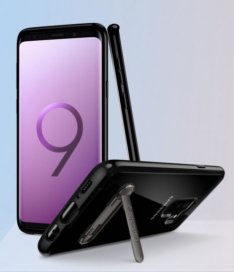 Spigen Ultra Hybrid S Задна корица Пластмаса Черен (Galaxy S9)