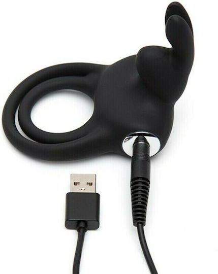 Happy Rabbit Rechargeable Cock Ring Вибриращ Пръстен Петел Black HR-73137