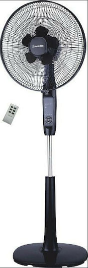 Morris Ventilator Pe Piedestal 50W Diametru 40cm Cu Telecomandă Negru