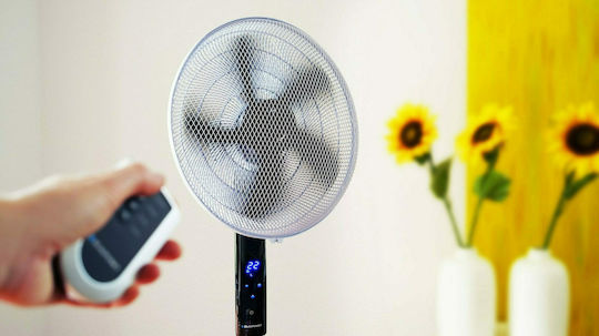 Blaupunkt ASF701 Ventilator Sockel 55W Lüfterdurchmesser 40cm mit Fernbedienung Graues