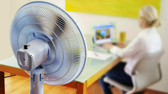 Blaupunkt ASF701 Ventilator Sockel 55W Lüfterdurchmesser 40cm mit Fernbedienung Graues