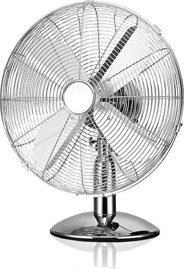 Brand 1118 Επιτραπέζιος Ανεμιστήρας 40W Διαμέτρου 30cm Ασημί