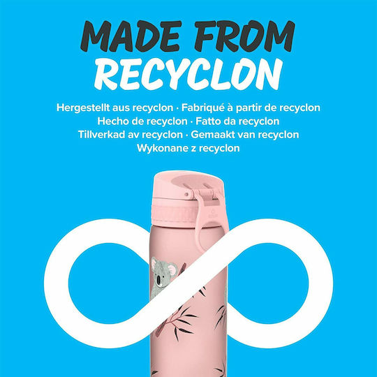 Ion8 Κοάλα Παιδικό Παγούρι Πλαστικό Non Spill Ροζ 600ml
