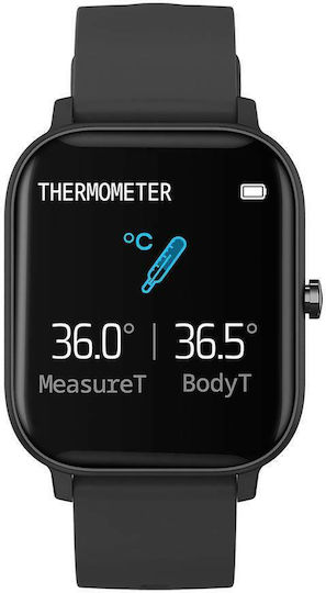 Colmi P8 Pro 43mm Smartwatch με Παλμογράφο (Μαύρο)
