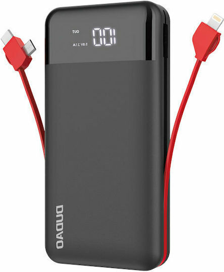 Dudao K1Pro Power Bank 20000mAh cu 2 Porturi USB-A Negru