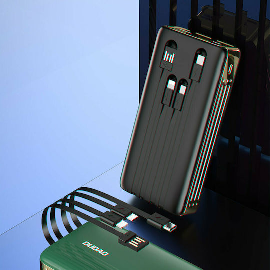 Dudao K4Pro Buit-in 4 IN1 Power Bank 20000mAh с USB-C порт Зелен