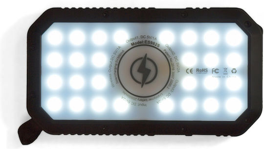 Relags Solar 20 Power Bank 20000mAh με 3 Θύρες USB-A Μαύρο
