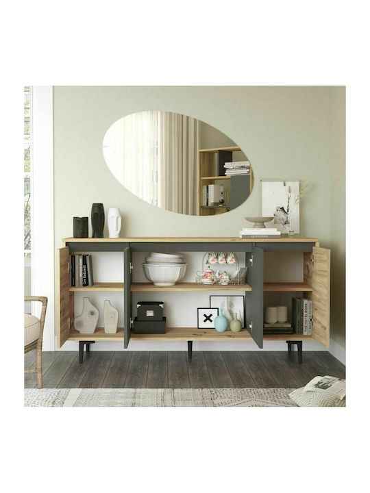 Sideboard Augusta Holz Eiche / Anthrazit 160x40x78,5cm