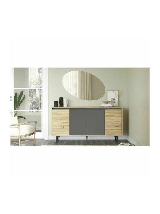 Sideboard Augusta Holz Eiche / Anthrazit 160x40x78,5cm