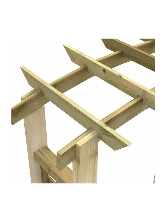 Αψίδα Κήπου από Ξύλο σε Καφέ Χρώμα 110x60x210cm