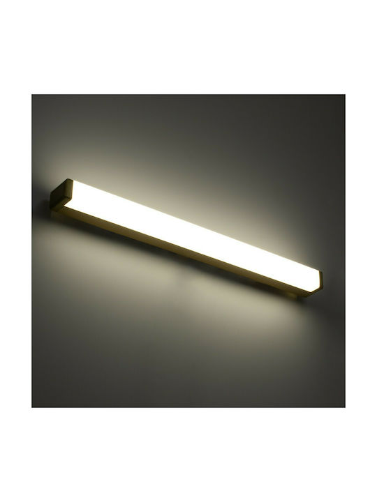 GloboStar Renata Modern Lamp Bathroom with Integrated LED and Natural White Light Gold 60x5.5cm