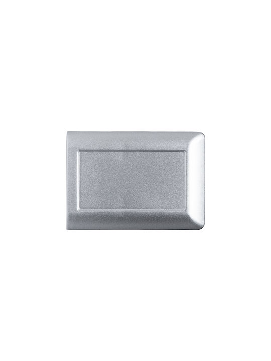 GloboStar Renata Modern Lamp Bathroom with Integrated LED and Natural White Light Silver 60x5.5cm
