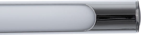 GloboStar Laura Modern Lamp Bathroom with Integrated LED and Natural White Light Silver 60x13cm