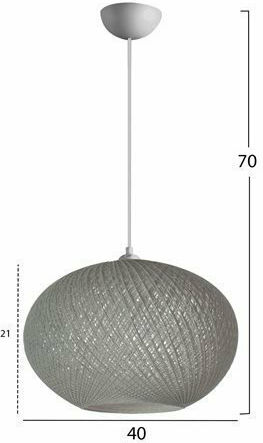 HomeMarkt Hängelampe Gray 40x21x70cm