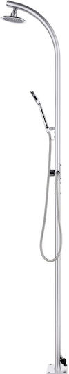 vidaXL Pool Shower from Aluminum 62x62cm Silver