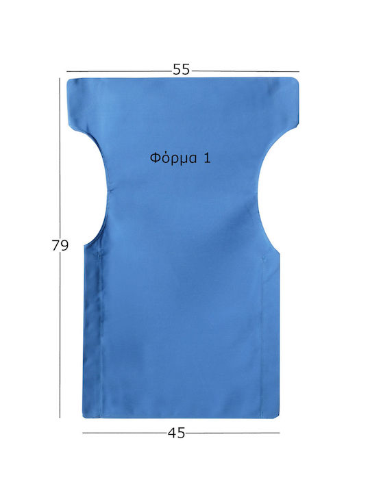 Politishome Politishome Gartenstuhlkissen aus Leinwand Blau 45x79cm