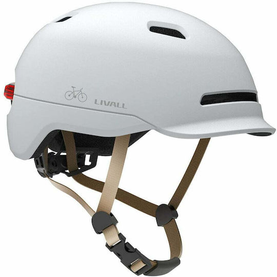 Livall BH51M Helm für Elektro-Roller Groß/57-61 cm in Weiß Farbe