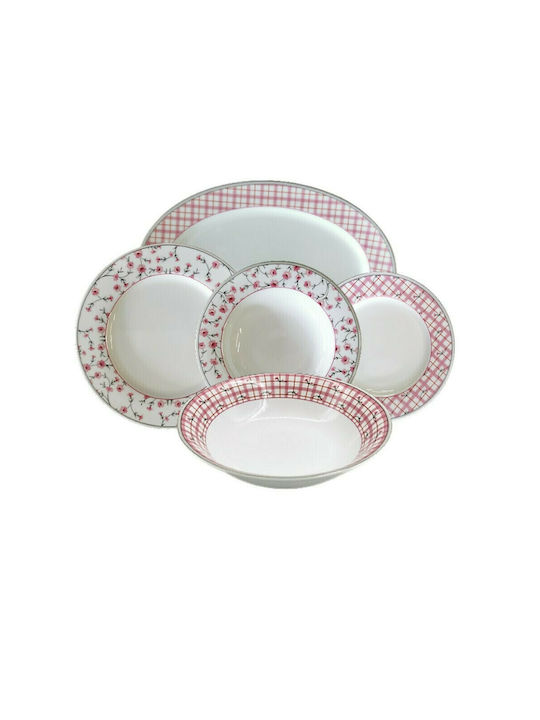 Bavaria Porcelain Dinnerware Set Pink 20pcs