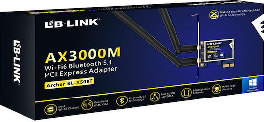 LB-Link Безжична мрежова карта Wi-Fi 5 - Wi-Fi 5 (2400Mbps) PCI-e