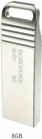 Borofone BUD1 8GB USB 2.0 Stick Silver
