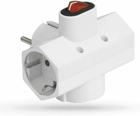 Panafan T-Shaped Wall Plug 3 Positions with Switch