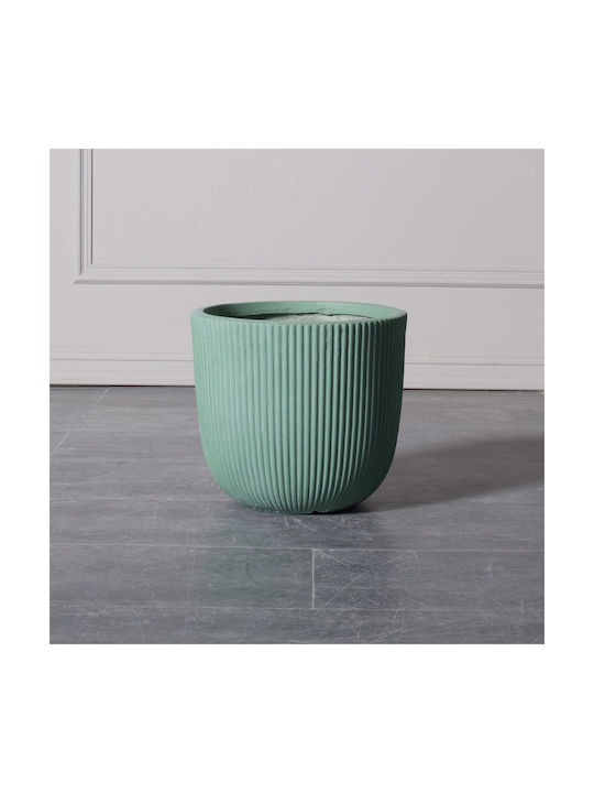 Supergreens Stripe Pot Green 31x31x28cm B-7940-8