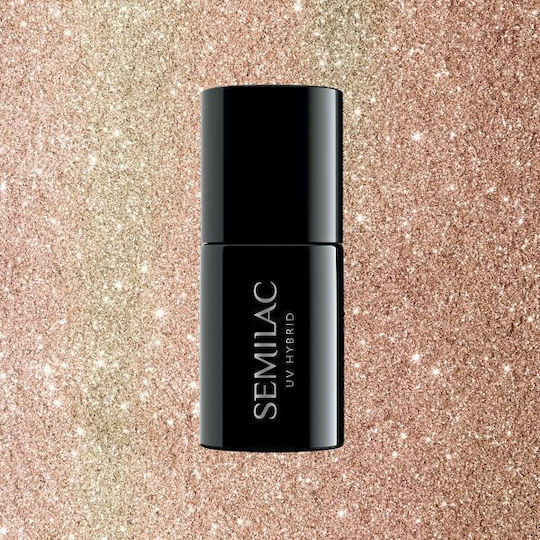 Semilac Semipermanent Lac de Unghii 349 Delicate Vanilla Glitter cu Glitter 7ml 1buc