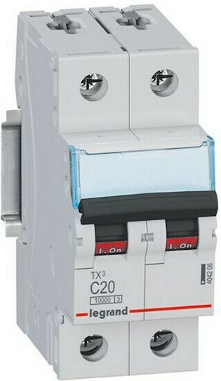 Legrand Automatic Circuit Breaker 2A Double-pole AC 404198