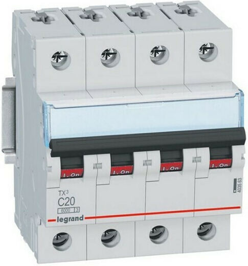 Legrand Αυτόματη Ασφάλεια 10A Τετραπολική AC 403415