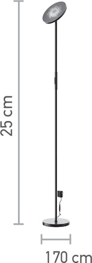 Inlight LED Floor Lamp H170xW25cm. with RGBW Light 2000lm Black