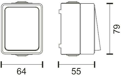 Spot Light External Electrical Lighting Wall Switch with Frame Basic Waterproof White