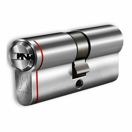 Domus Zylinderschloss Sicherheits ECON 100mm (35-65) mit 5 Schlüssel Silber