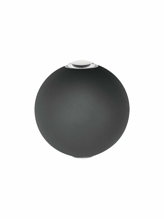 Avide AOLW6WW-CAI Waterproof Wall-Mounted Outdoor Ceiling Light IP54 with Integrated LED Black 15.001.0818