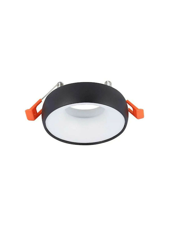 V-TAC Rotund Metalic Cadru pentru Spoturi GU10 Alb 9.2x9.2cm. 1buc