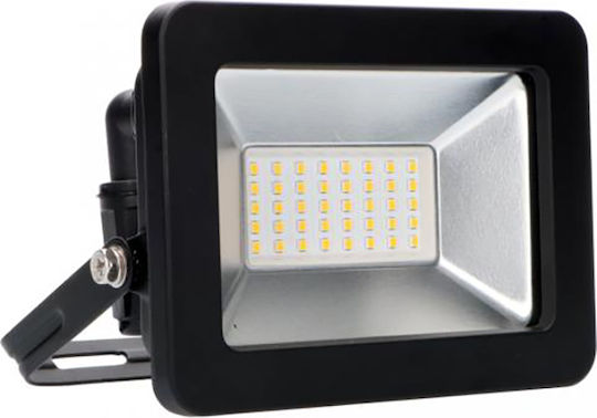 123led Στεγανός Προβολέας LED 30W Φυσικό Λευκό 4000K IP65