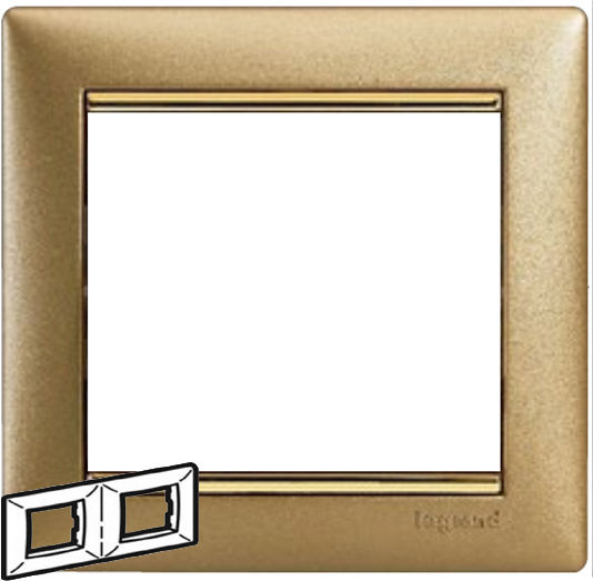 Legrand Valena Switch Frame 2 Positions Horizontal Installation in Gold Color 770302