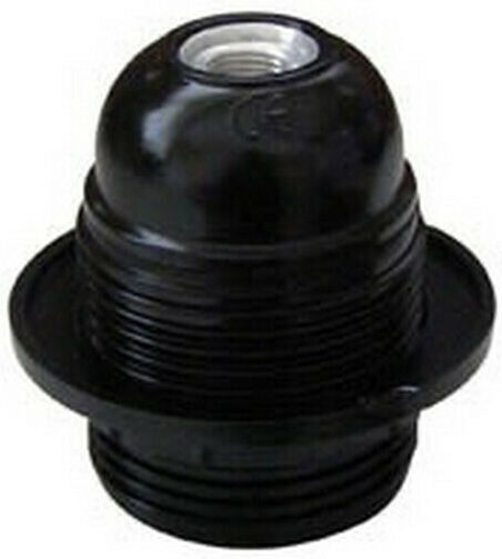 Fos me Stromstecker mit Steckdosenbuchse E27 in Schwarz Farbe Set 1Stück 15-00130-2