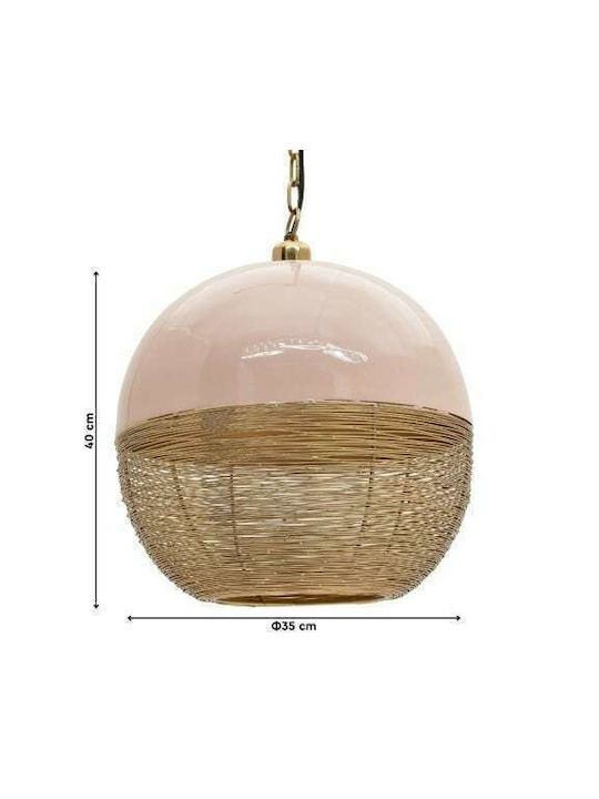 Inart Pendant Lamp Gold